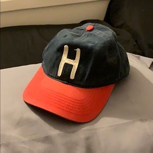Hollister red and black hat